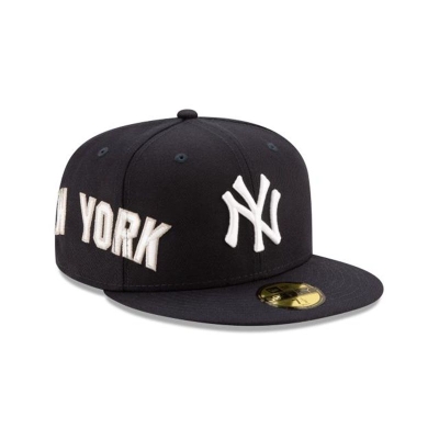 New York Yankees Gorra | New Era MLB Slant 59fifty Fitted Cap Mexico - Azules